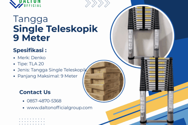 Tangga Single teleskopik 9 meter denko