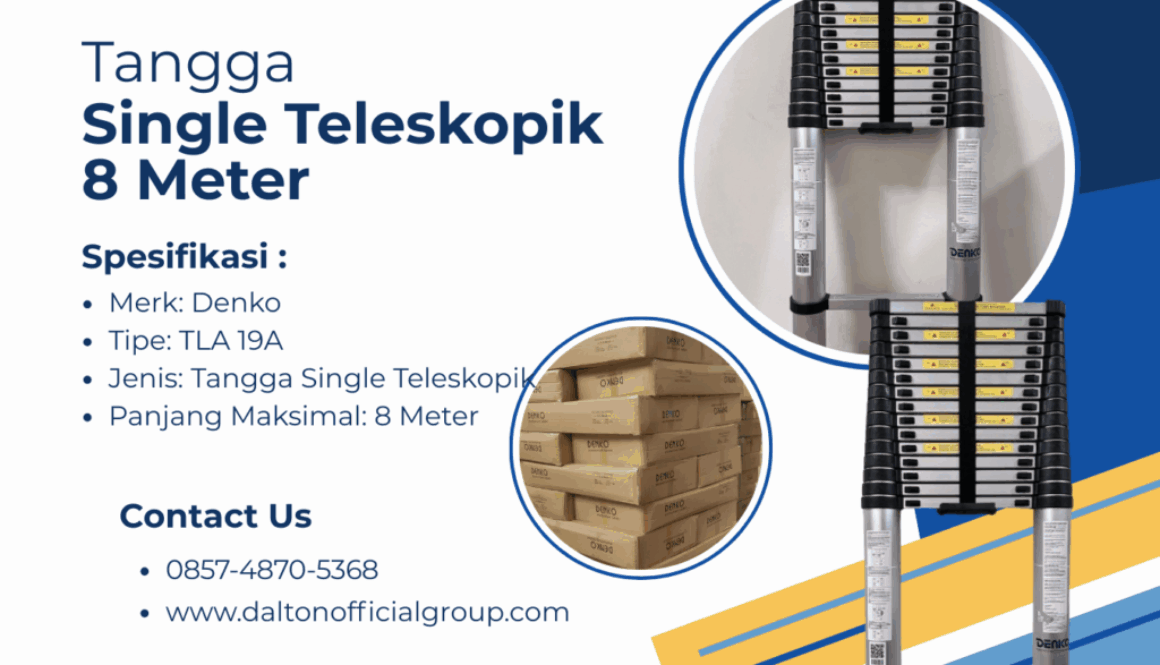 Tangga Single tleskopik 8 meter