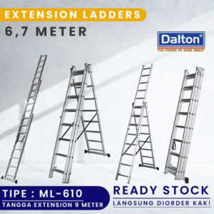 Tangga Lipat Alumunium Extension 6,7 Meter DALTON ML-610
