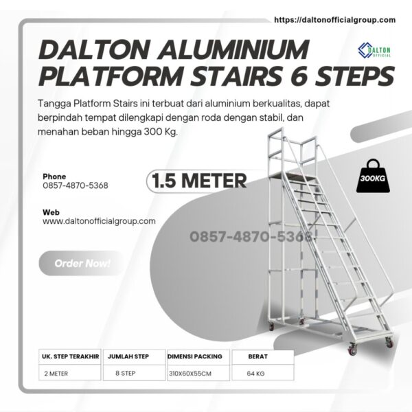 Tangga dorong Rolling Ladders Mobile stairs 1.5 meter