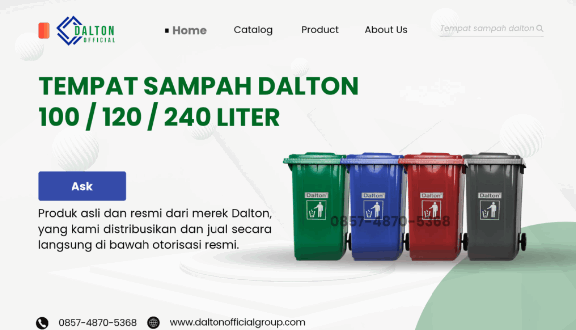 Tempat sampah dalton beroda