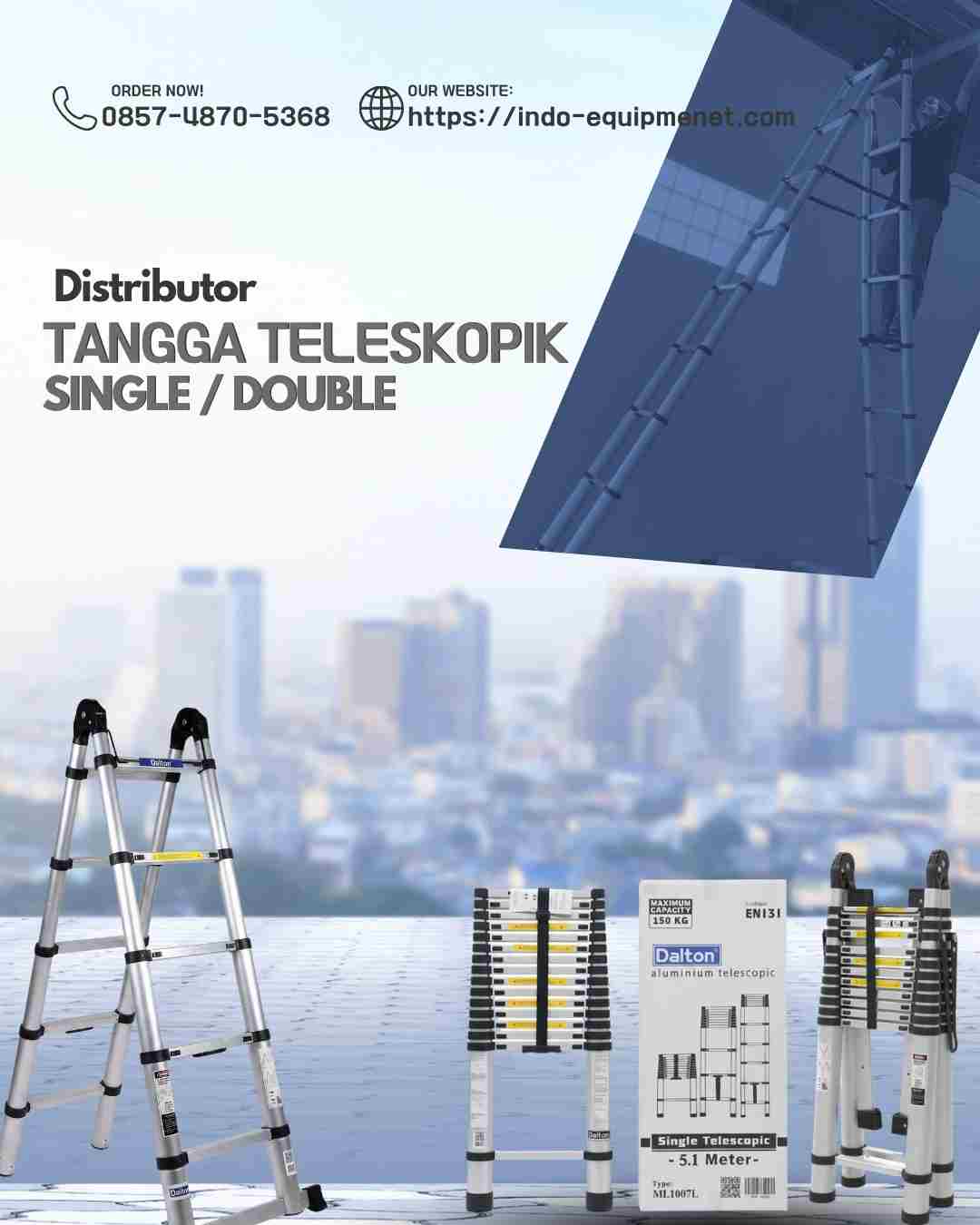 Tangga Teleskopik 12 meter Tangga Lipat Aluminium Teleskopik 12M Double Teleskopik 12 meter Dalton