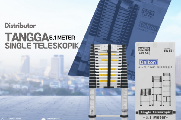 Tangga Single telekopik 5.1 meter